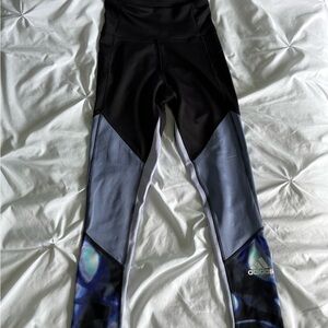 Adidas Black and Purple Leggings